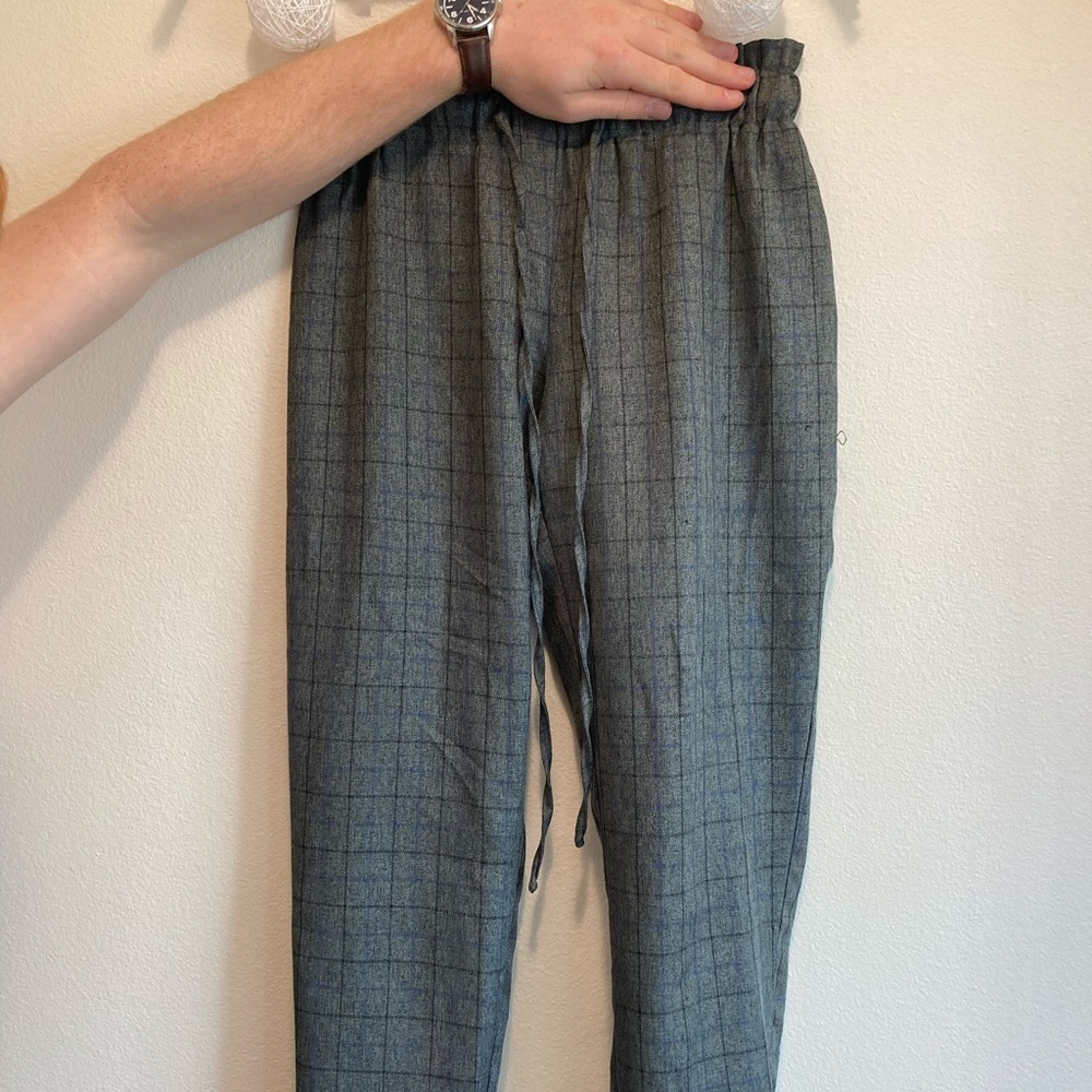 Gray Plaid Pants